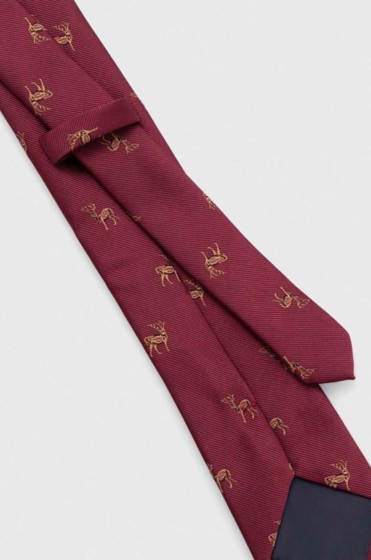 Kravata pánská se vzorem vínová barva RW23.ROM905 burgundské RW23