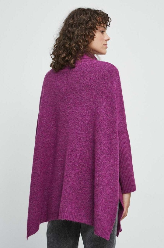 Odzież Poncho damskie z golfem kolor fioletowy RW23.SAD400 fioletowy