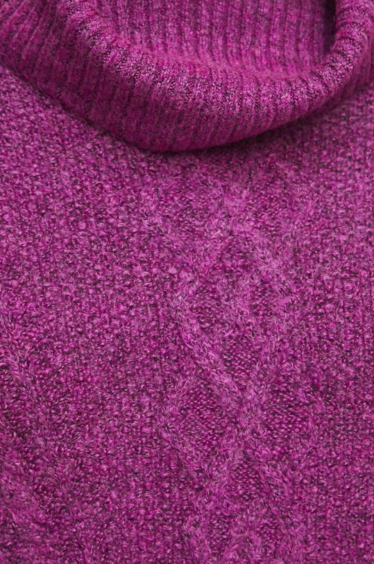 Poncho damskie z golfem kolor fioletowy RW23.SAD400 fioletowy