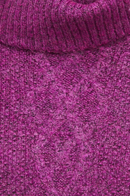 Poncho damskie z golfem kolor fioletowy RW23.SAD400