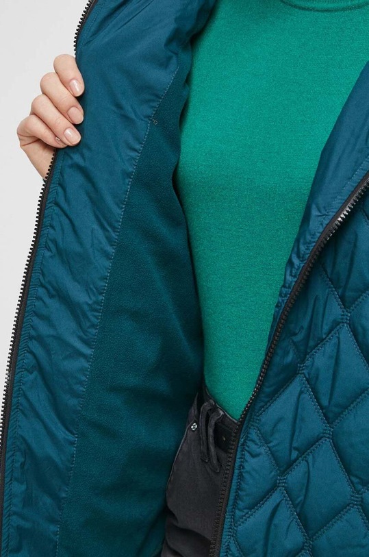 Poncho damskie lekko ocieplane kolor turkusowy RW23.SAD401