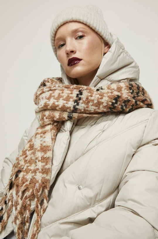 Šála béžová barva vzorovaný béžová RW23.SAD609