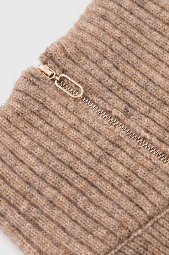 Rolákový šál dámsky béžová farba béžová RW23.SAD701