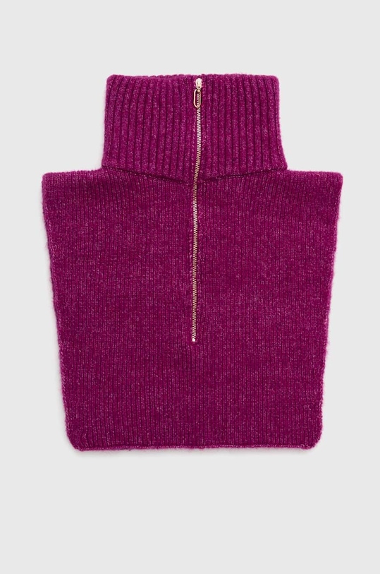 Komin z golfem damski z domieszką wełny kolor fioletowy RW23.SAD701 fioletowy RW23