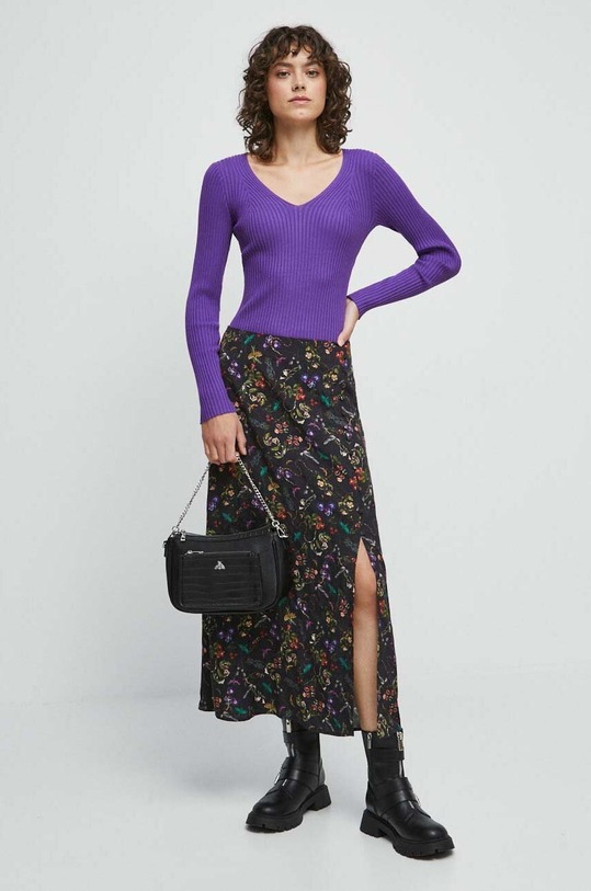 Spódnica damska wzorzysta kolor multicolor midi multicolor RW23.SDD503