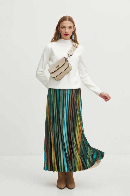 Spódnica damska maxi plisowana kolor multicolor RW23.SDD970 multicolor RW23