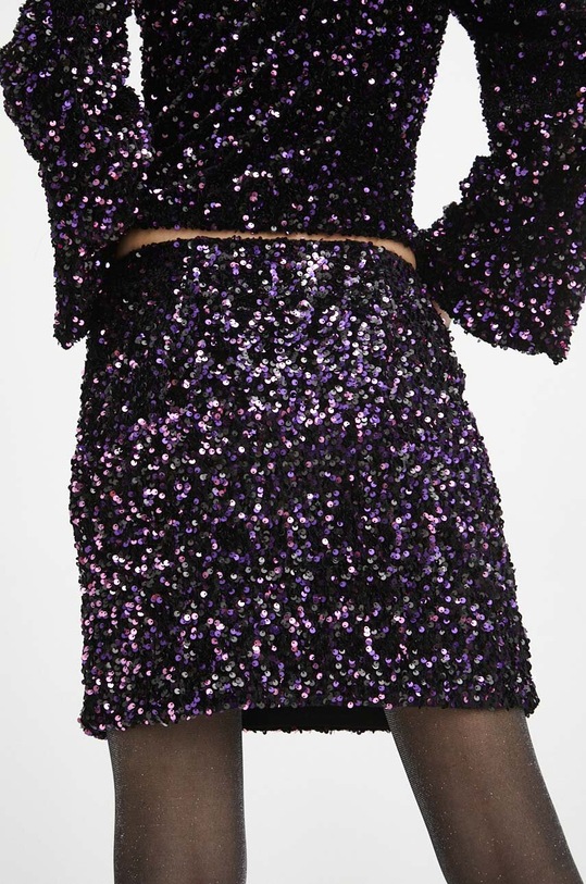 Spódnica damska z cekinami kolor fioletowy RW23.SDDA02 fioletowy