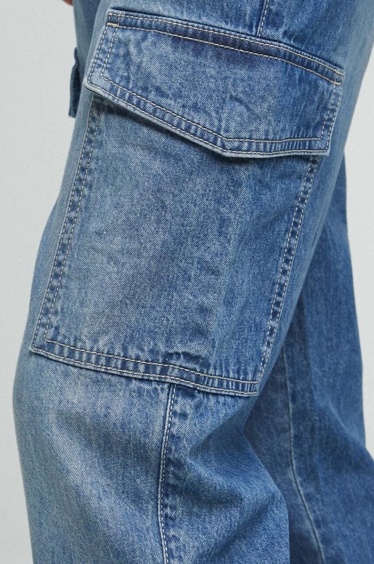 Jeansy damskie jogger kolor niebieski niebieski RW23.SJD100