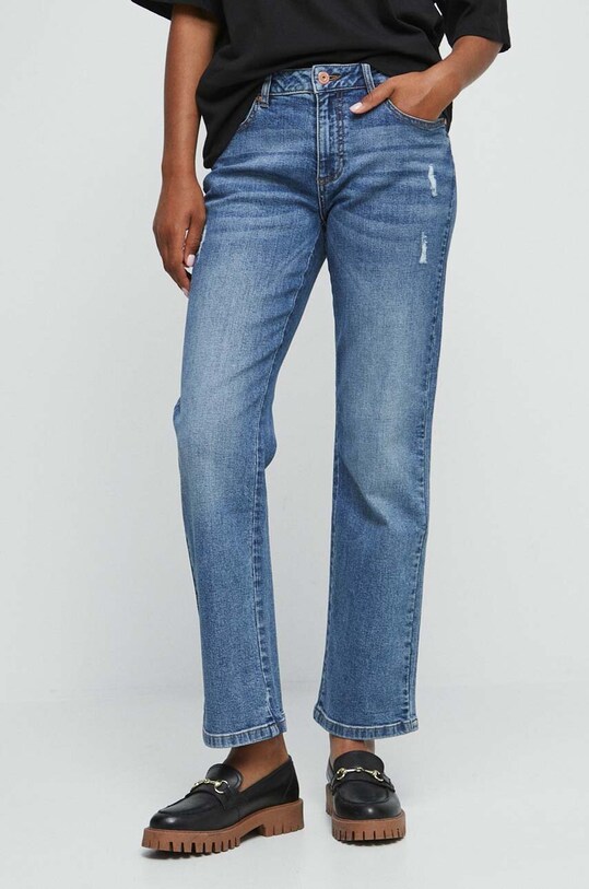 Jeansy damskie straight kolor niebieski niebieski RW23.SJD102