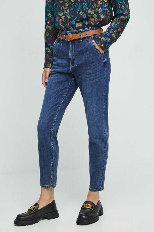 Jeansy damskie carrot kolor niebieski niebieski RW23.SJD403