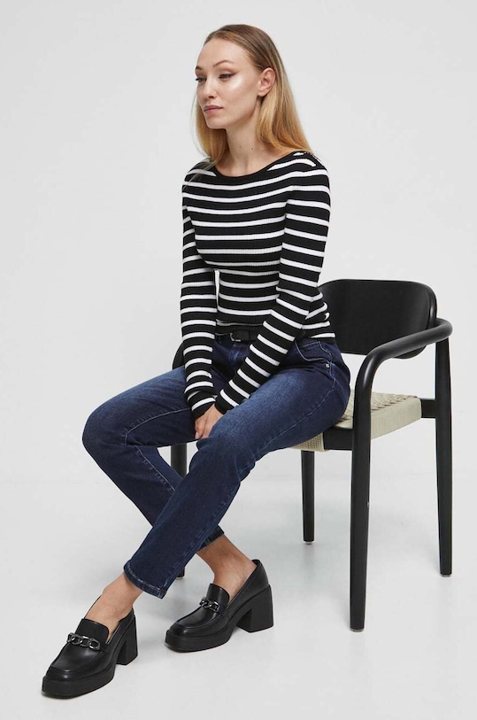 Jeansy damskie chino kolor granatowy RW23.SJD600 granatowy RW23