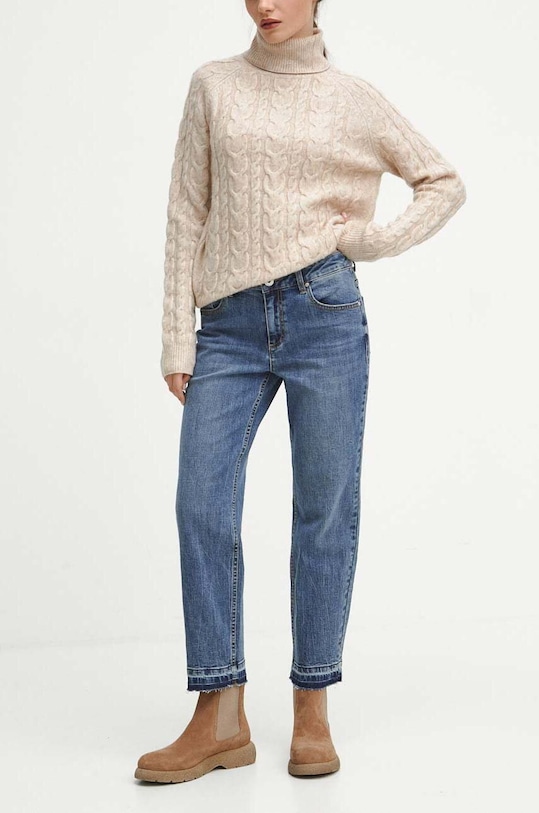 Jeansy damskie boyfriend kolor niebieski niebieski RW23.SJD706