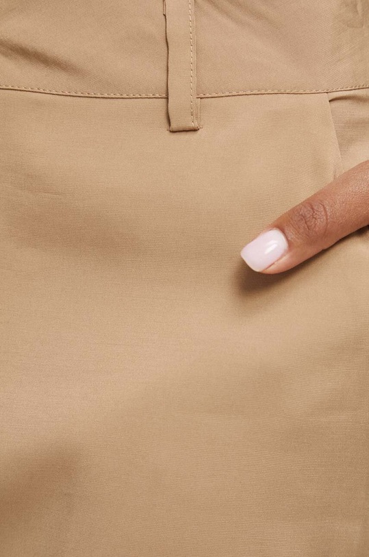 Nohavice dámske béžová farba béžová RW23.SPD203