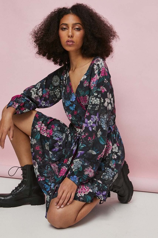 Sukienka damska wzorzysta kolor multicolor tkanina multicolor RW23.SUD031