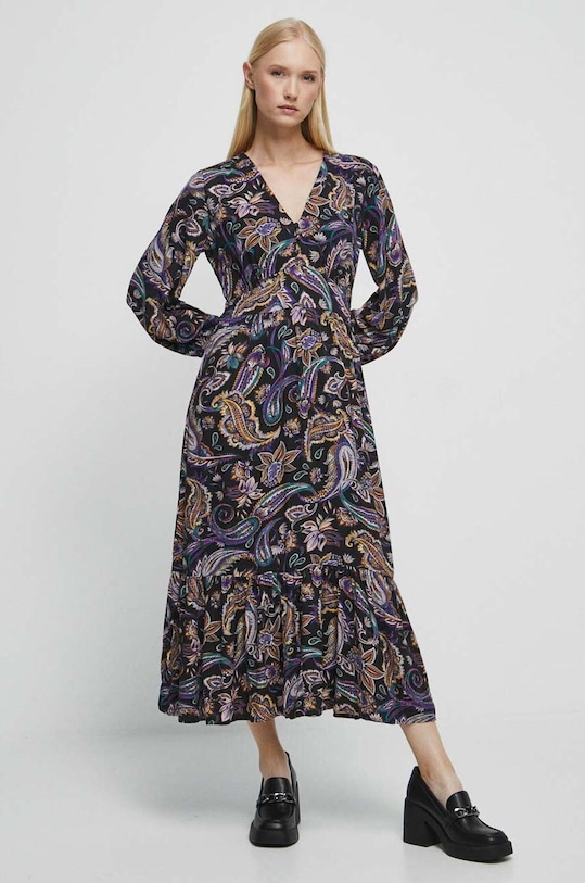 Sukienka damska wzorzysta kolor czarny RW23.SUD501 czarny RW23