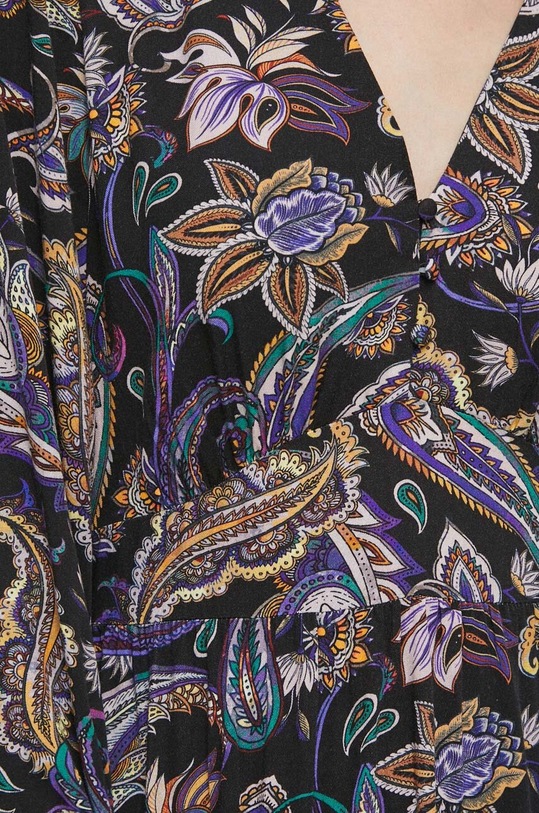 Sukienka damska wzorzysta kolor czarny RW23.SUD501