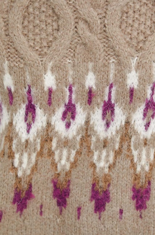 Šaty s prímesou vlny dámske béžová farba RW23.SUD900 béžová