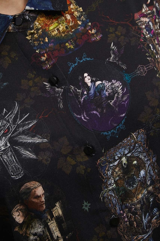 Sukienka midi z kolekcji The Witcher x Medicine kolor czarny RW23.SUD950