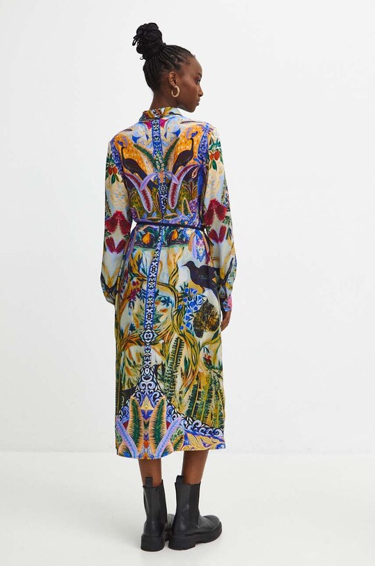 Sukienka damska midi z kolekcji Medicine x Veronika Blyzniuchenko kolor multicolor multicolor RW23.SUDB52