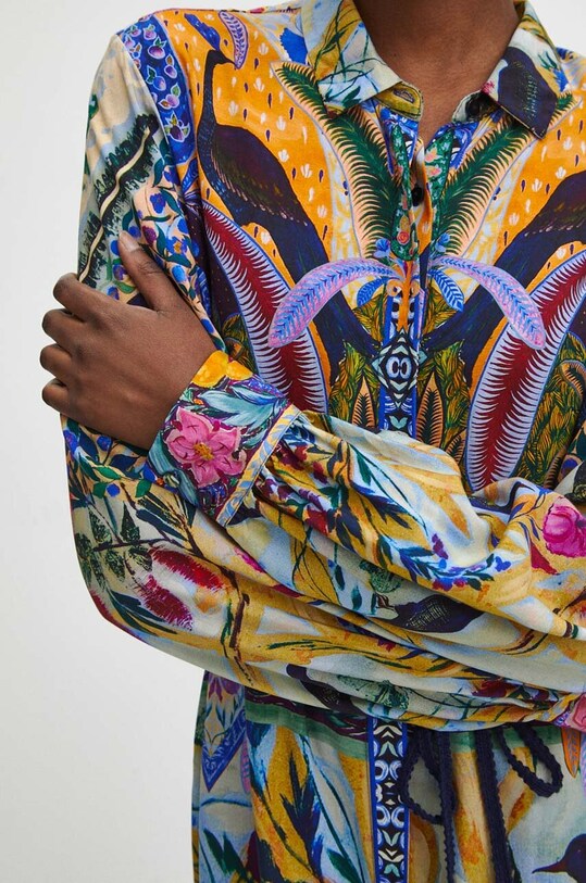 Sukienka damska midi z kolekcji Medicine x Veronika Blyzniuchenko kolor multicolor RW23.SUDB52