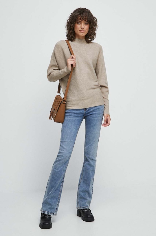 Sveter dámsky béžová farba RW23.SWD057 béžová RW23