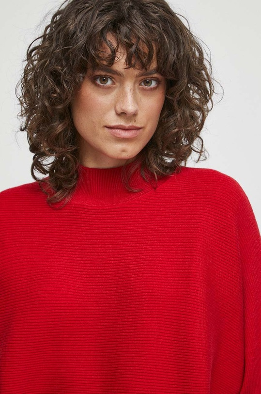 Svetr dámský červená barva červená RW23.SWD057