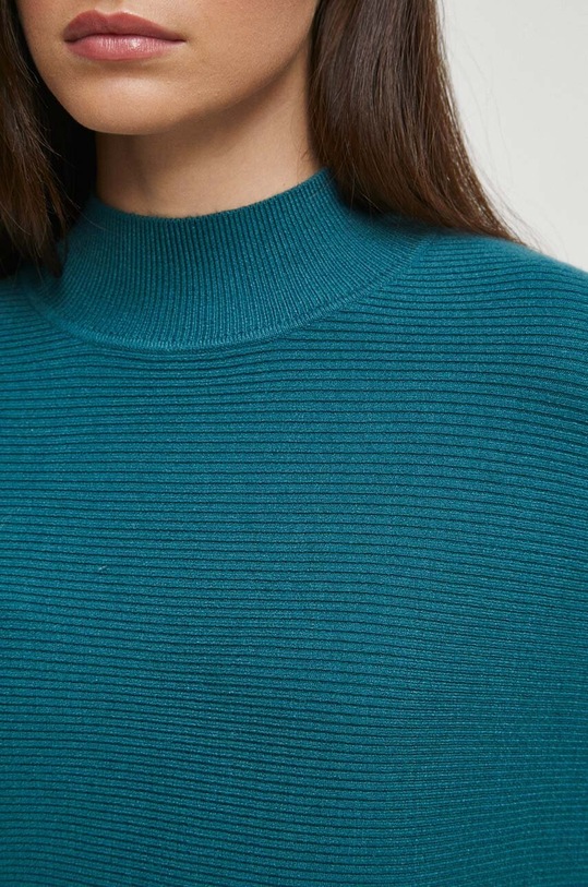 Sveter dámsky zelená farba RW23.SWD057 tyrkysová