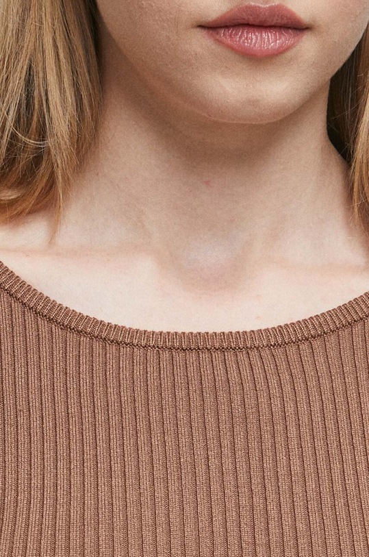 Sveter dámsky béžová farba RW23.SWD060 béžová