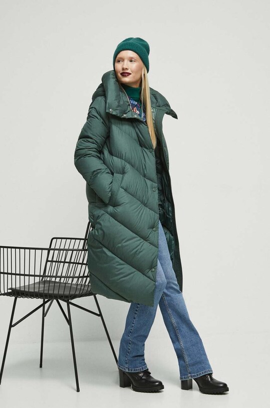 Sweter damski prążkowany kolor zielony RW23.SWD072 zielony RW23