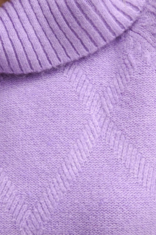 Sweter damski z fakturą kolor różowy RW23.SWD093