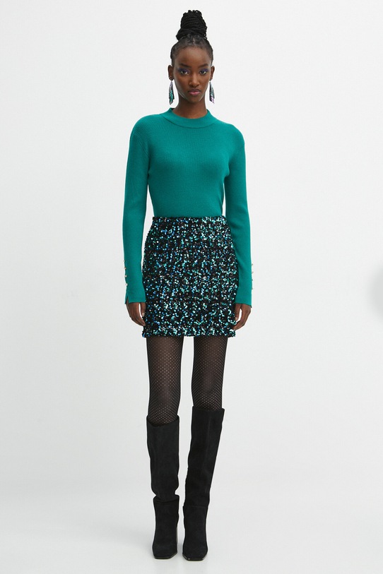 Sveter dámsky zelená farba RW23.SWD0A0 tyrkysová RW23