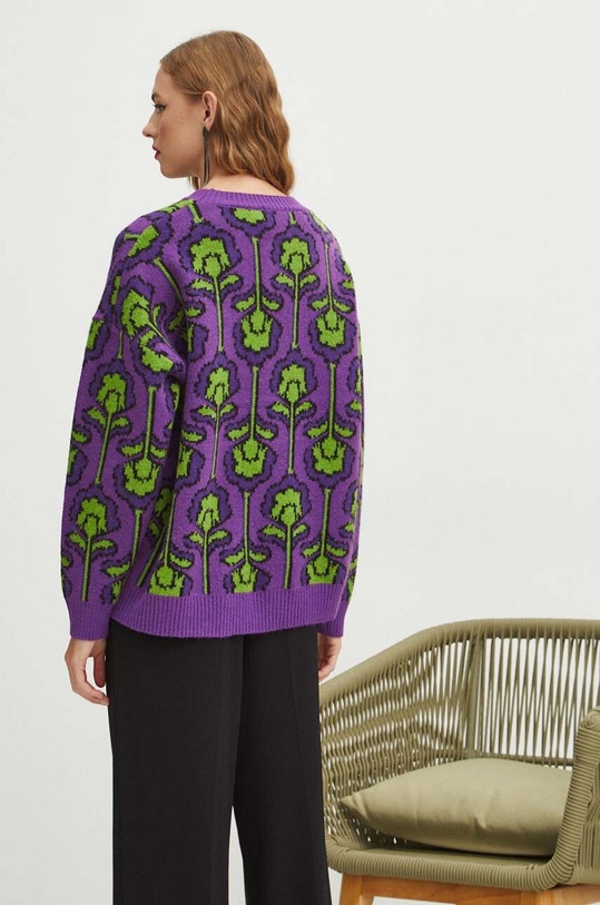 Odzież Sweter damski wzorzysty kolor multicolor RW23.SWD972 multicolor
