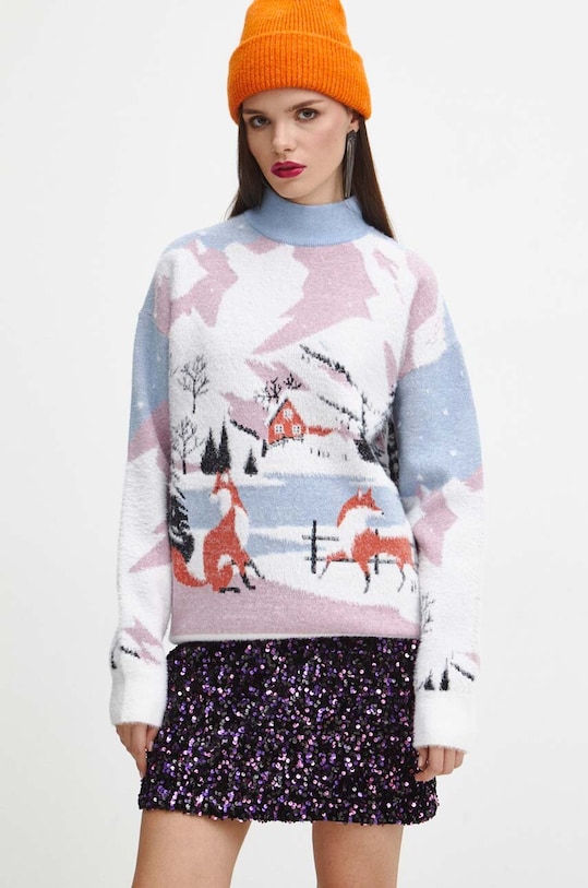 Sweter damski wzorzysty kolor multicolor wzorzyste multicolor RW23.SWDA01