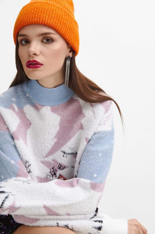 Sweter damski wzorzysty kolor multicolor multicolor RW23.SWDA01