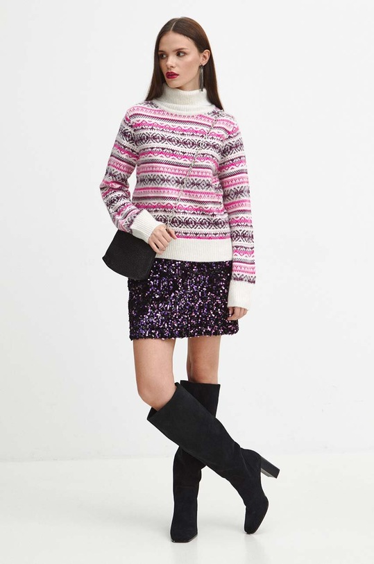 Svetr dámský se vzorem více barev RW23.SWDA09 vícebarevná RW23