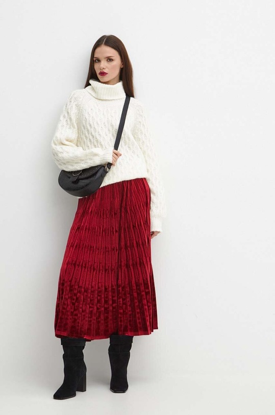 Sweter damski z domieszką wełny kolor beżowy RW23.SWDB04 beżowy RW23