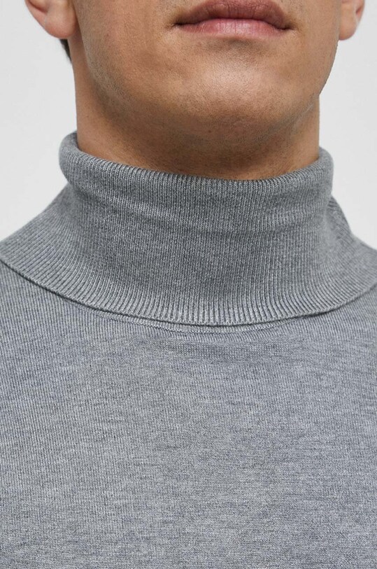 Sweter męski z golfem kolor szary RW23.SWM051 szary