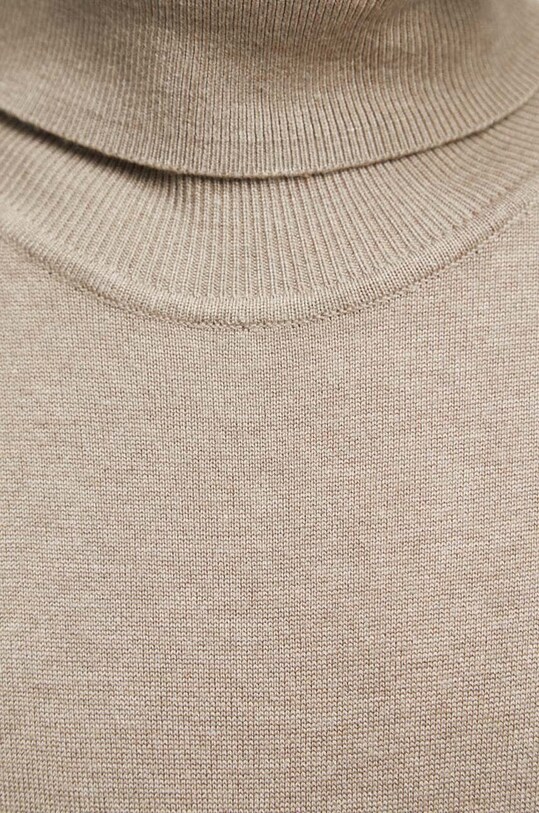 Sweter męski z golfem kolor beżowy RW23.SWM051 beżowy