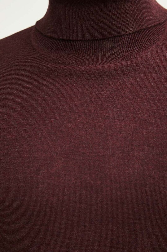 Sweter męski z golfem kolor bordowy RW23.SWM051 bordowy
