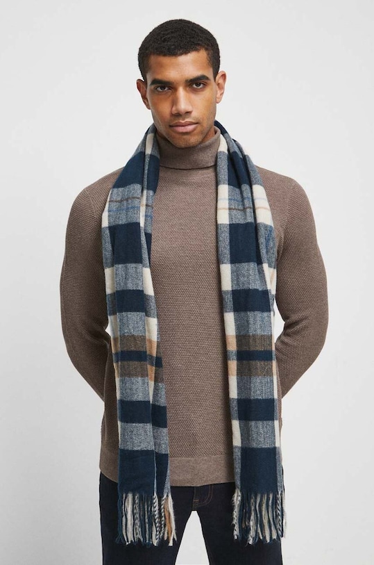 Bavlnený sveter pánsky hnedá farba bavlna hnedá RW23.SWM072