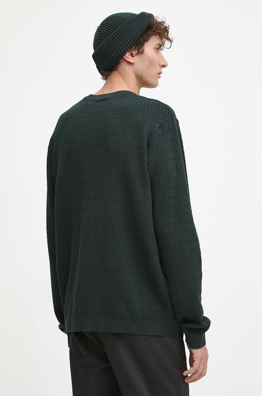 Odzież Sweter męski z fakturą kolor zielony RW23.SWM092 zielony