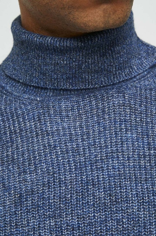Medicine sweter z domieszką wełny RW23.SWM709 granatowy