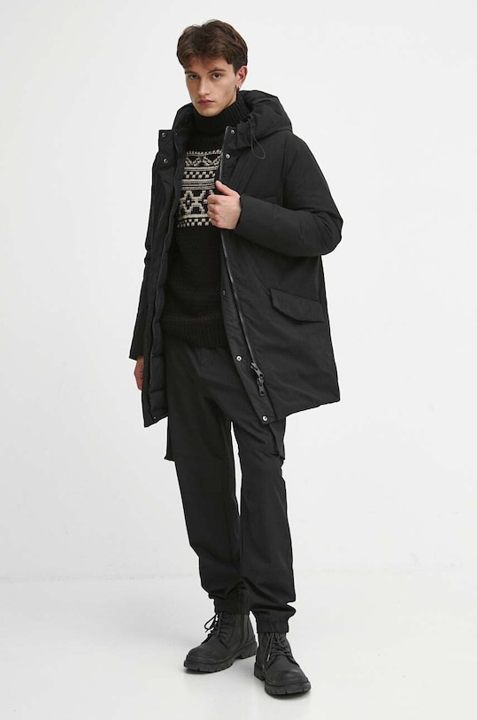 Sveter pánsky rolák čierna farba RW23.SWM904 čierna RW23