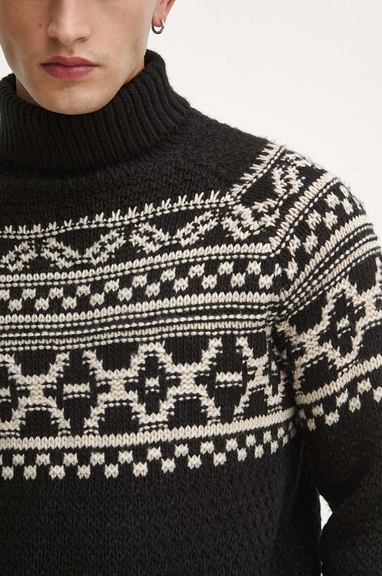 Sveter pánsky rolák čierna farba RW23.SWM904 čierna