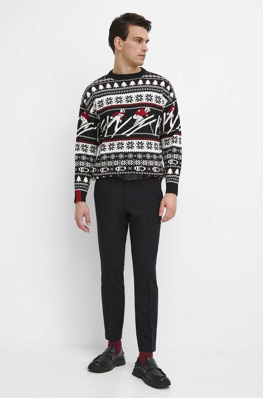 Sweter męski z motywem świątecznym kolor czarny RW23.SWMA51 czarny RW23
