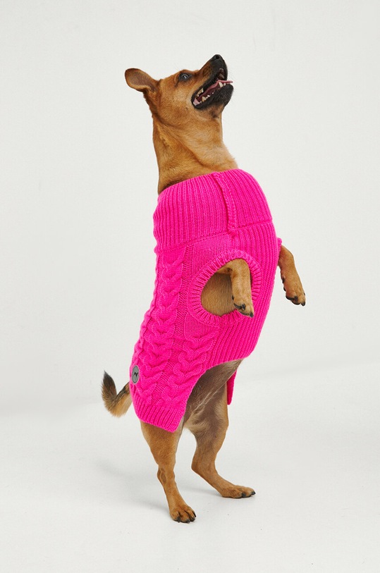 Sweter dla pupila z fakturą kolor różowy różowy RW23.SWUA04