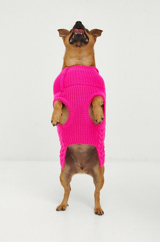 Akcesoria Sweter dla pupila z fakturą kolor różowy RW23.SWUA04 różowy