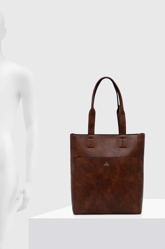 Torebka damska ze skóry ekologicznej kolor brązowy RW23.TOD0C1