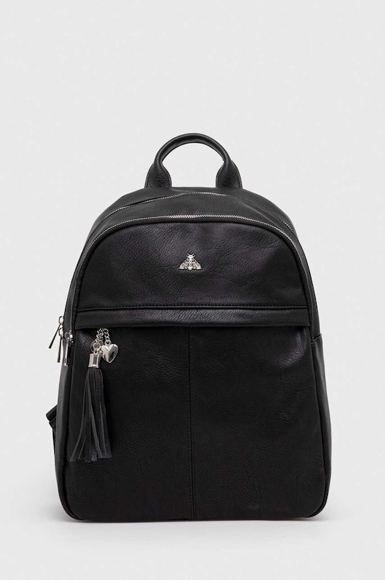 Plecak damski ze skóry ekologicznej kolor czarny mieści A4 czarny RW23.TOD404