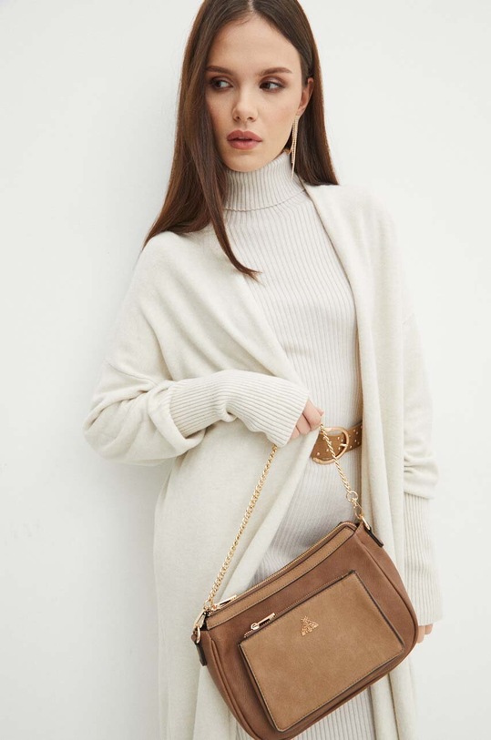 Kabelka dámska béžová farba nezmestí A4 béžová RW23.TOD506